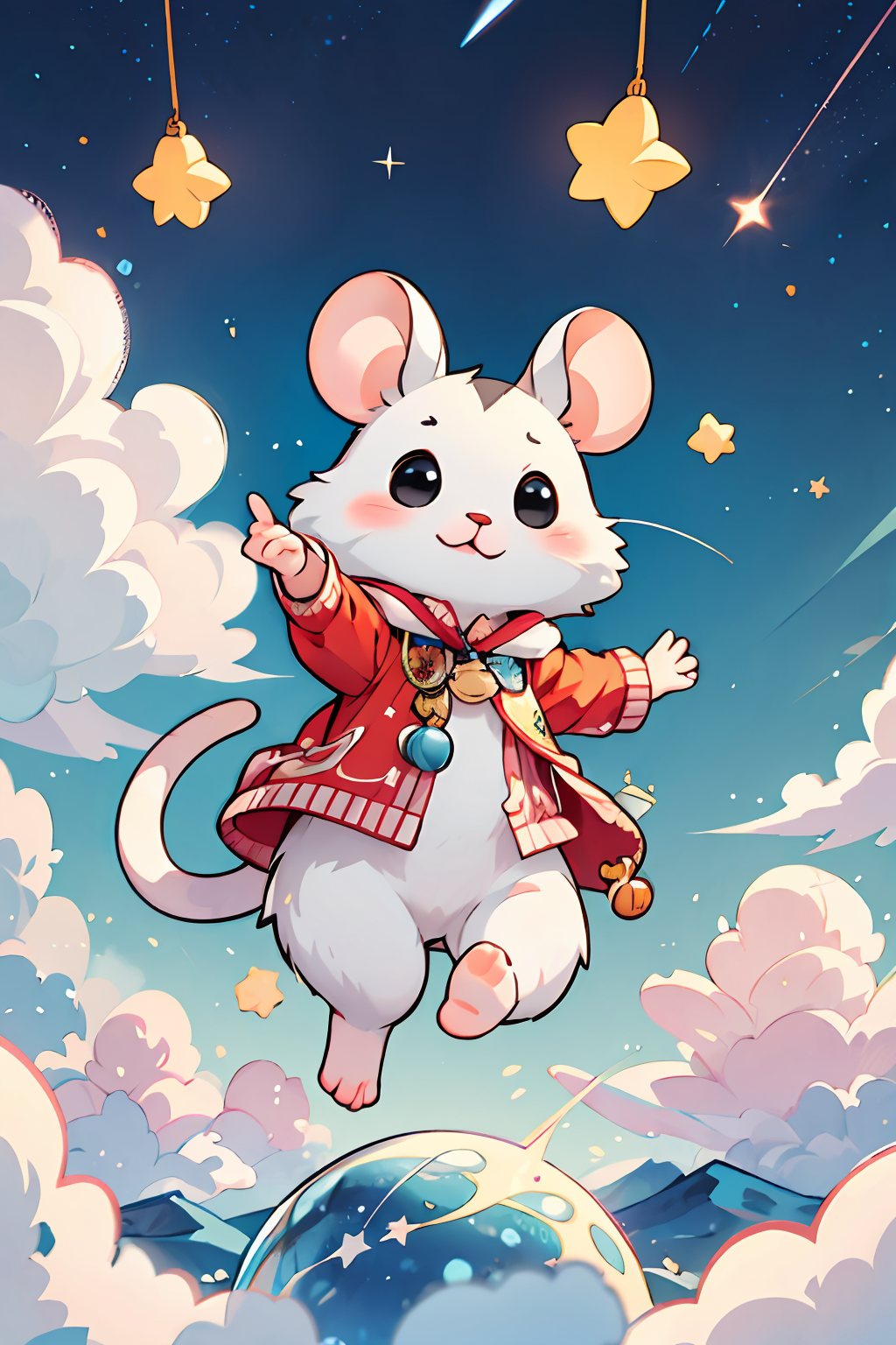 427746-3268438019-_lora_画威可爱动物园zoofun_v1.0_0.8_,masterpiece, high quality, zoofun, mouse, cute, full body, Jump, solo,  black eyes, star _(sky_).png